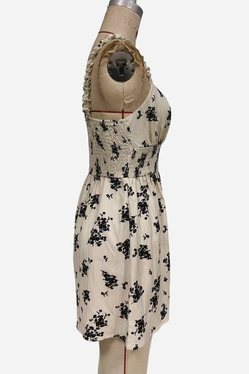 Floral Sleeveless Tie-Front Romper
